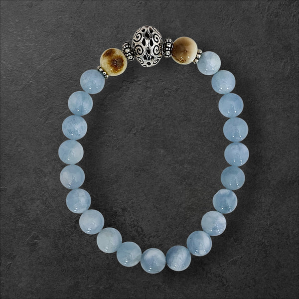 Ivory & Aquamarine Bracelet