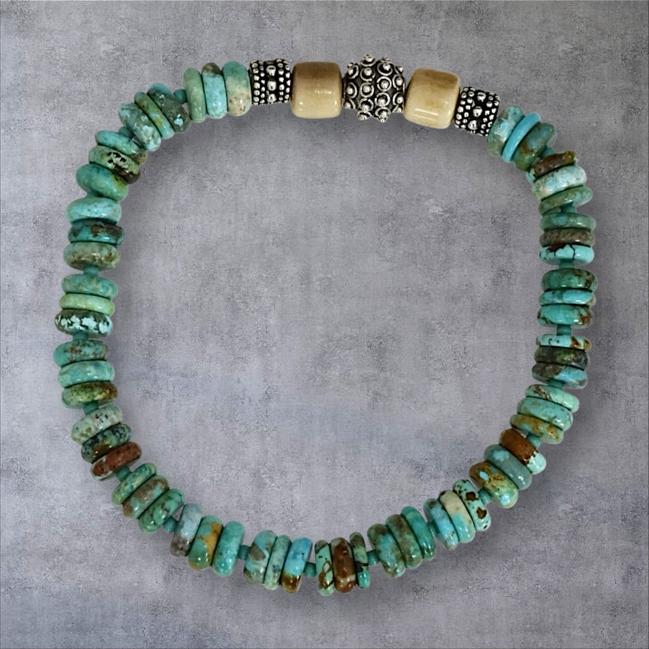 Turquoise & Ivory Bracelet
