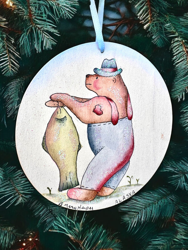 Bear & Fish Ornament