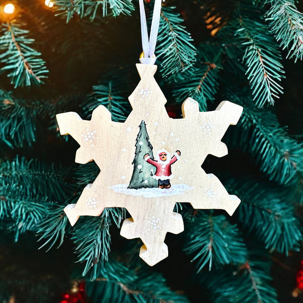 Snowflake w/Eskimo Ornament