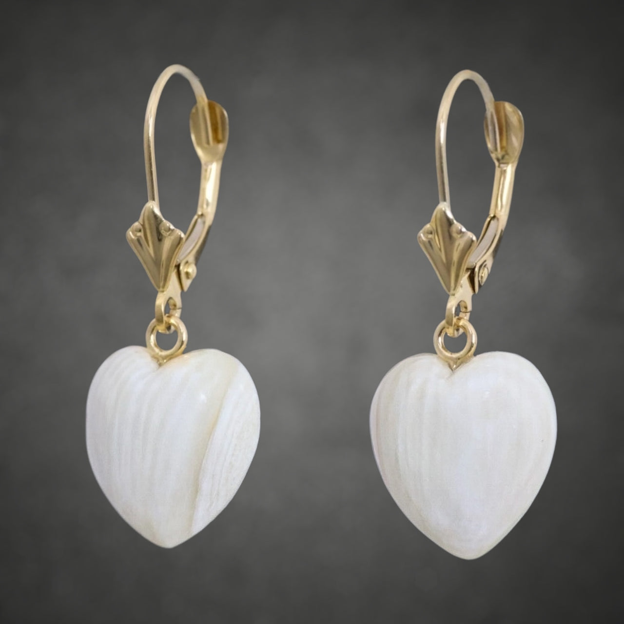 Ivory Heart Earrings