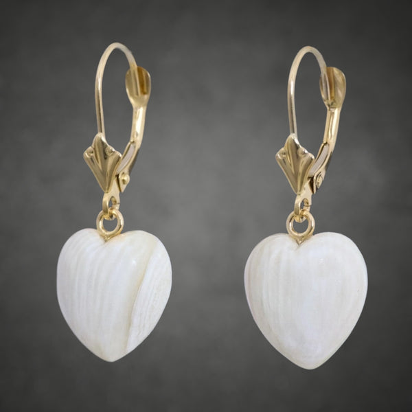 Ivory Heart Earrings