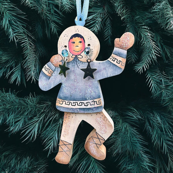 Dancing Boy Eskimo Ornament