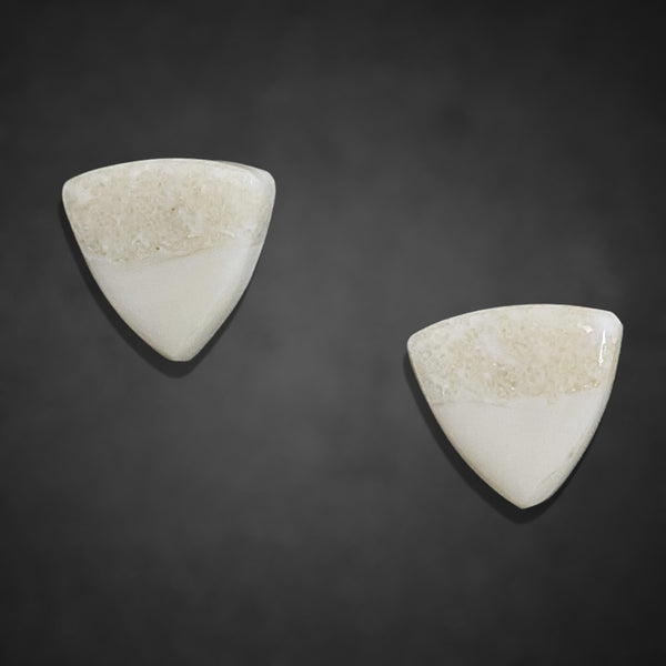 Ivory Triangle Earrings