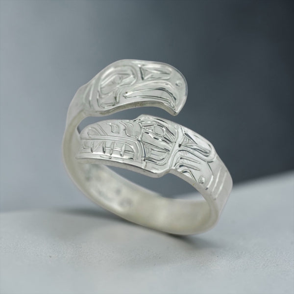 Eagle Wolf Wrap Ring