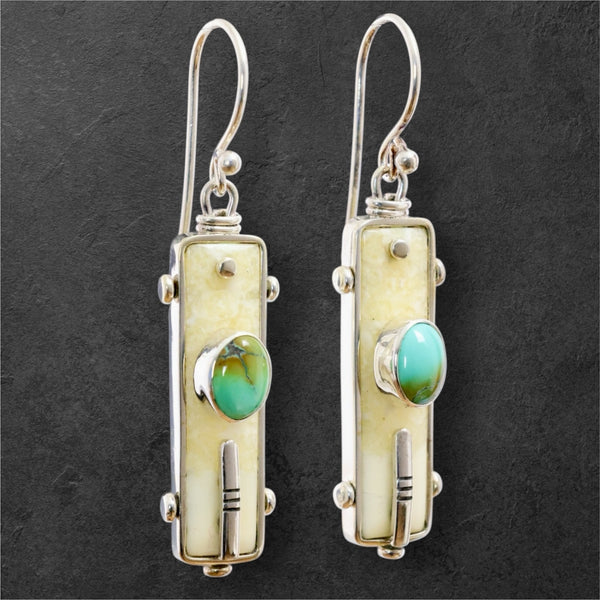 Ivory & Turquoise Earrings