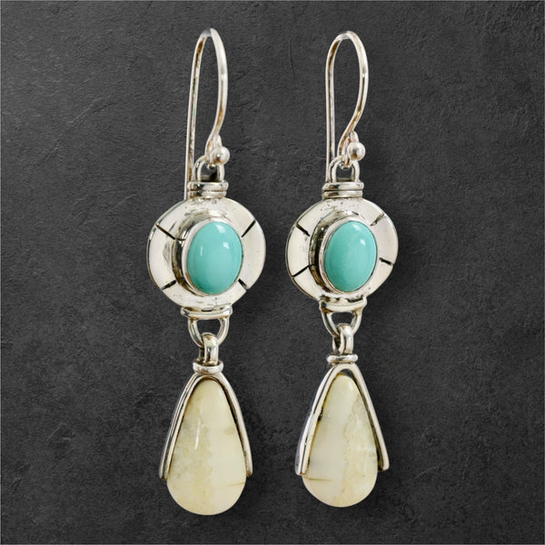 Ivory & Turquoise Earrings