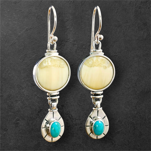 Ivory & Turquoise Earrings