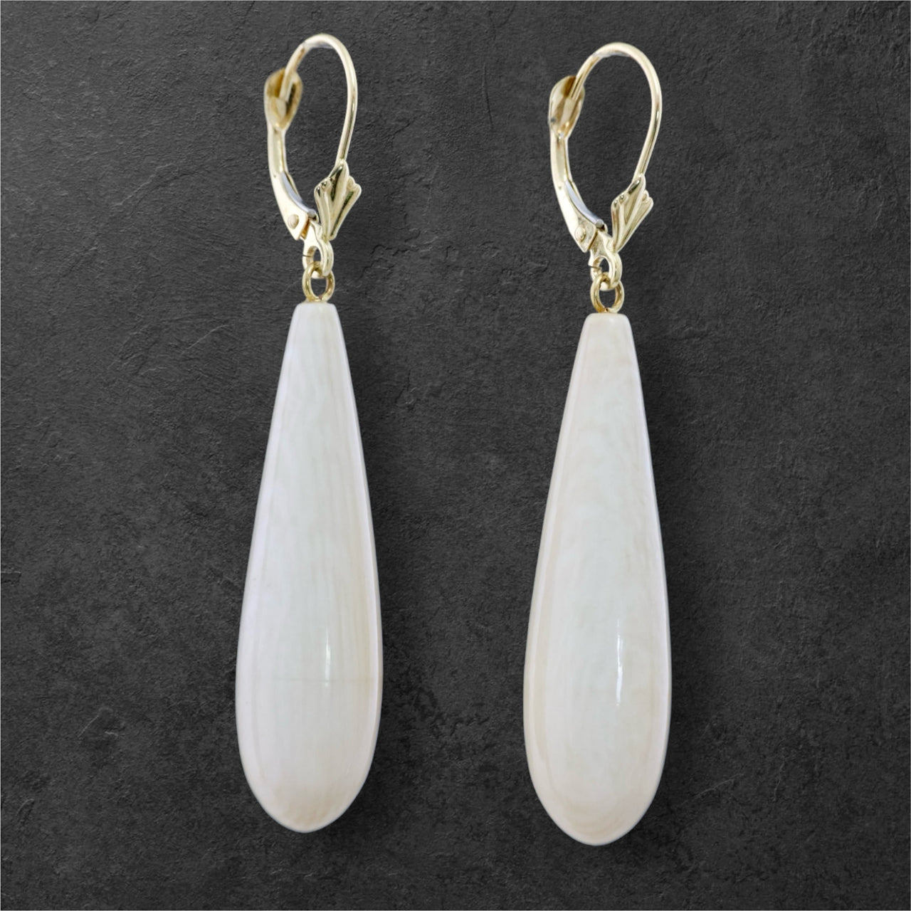 Ivory Teardrop Earrings