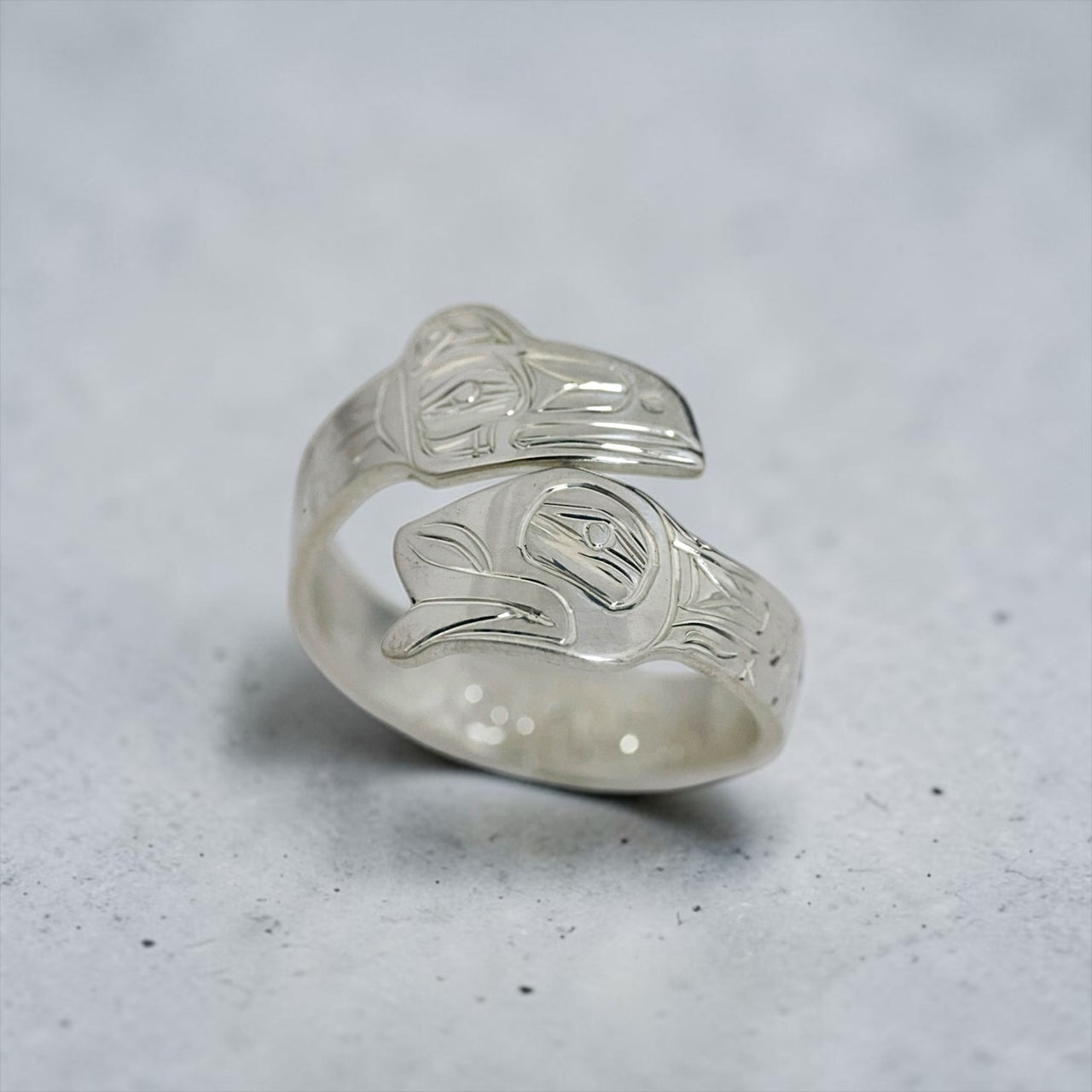 Raven Frog Wrap Ring