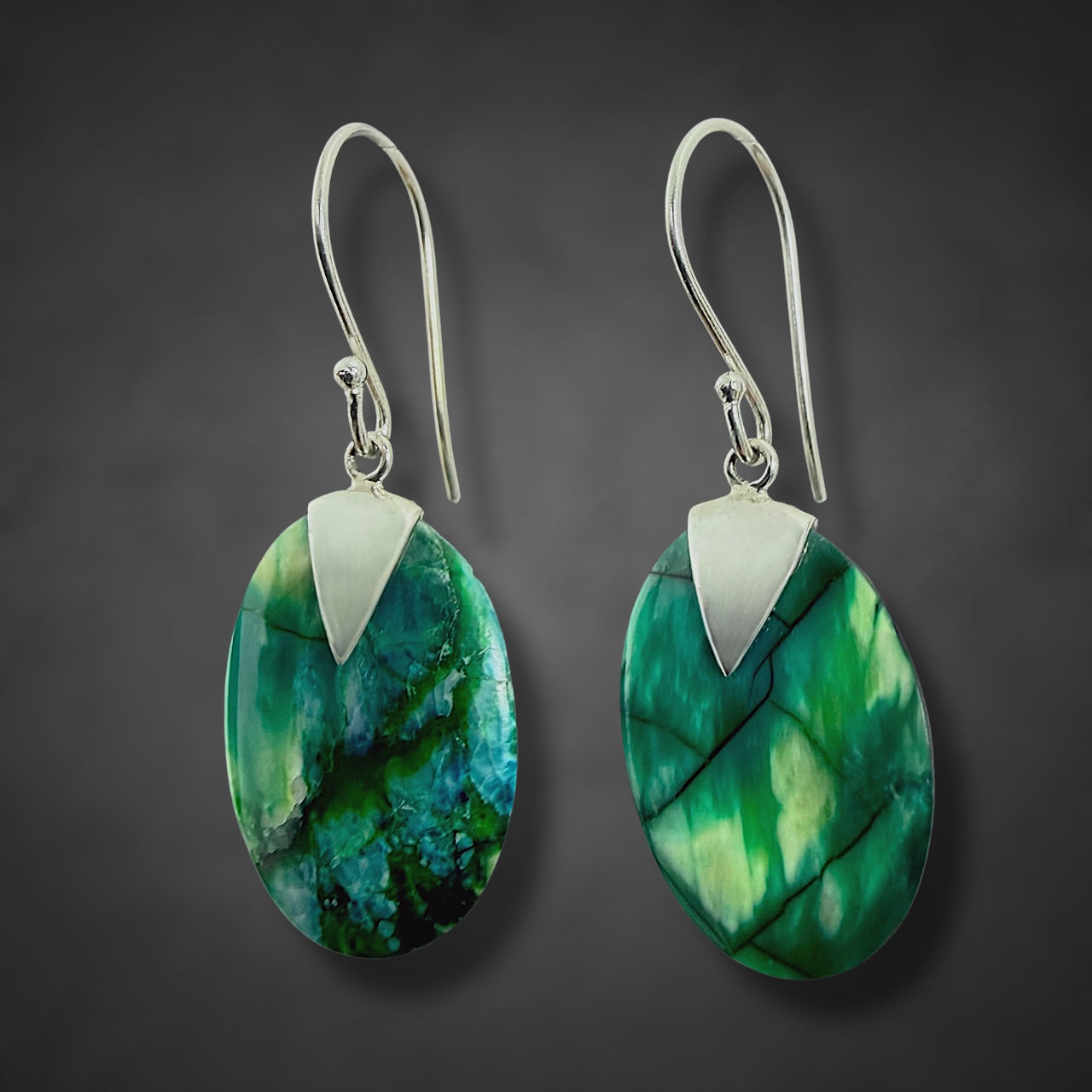 Mammoth Tooth Small Oval Earrings