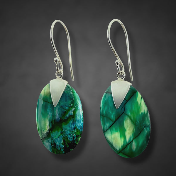 Mammoth Tooth Small Oval Earrings