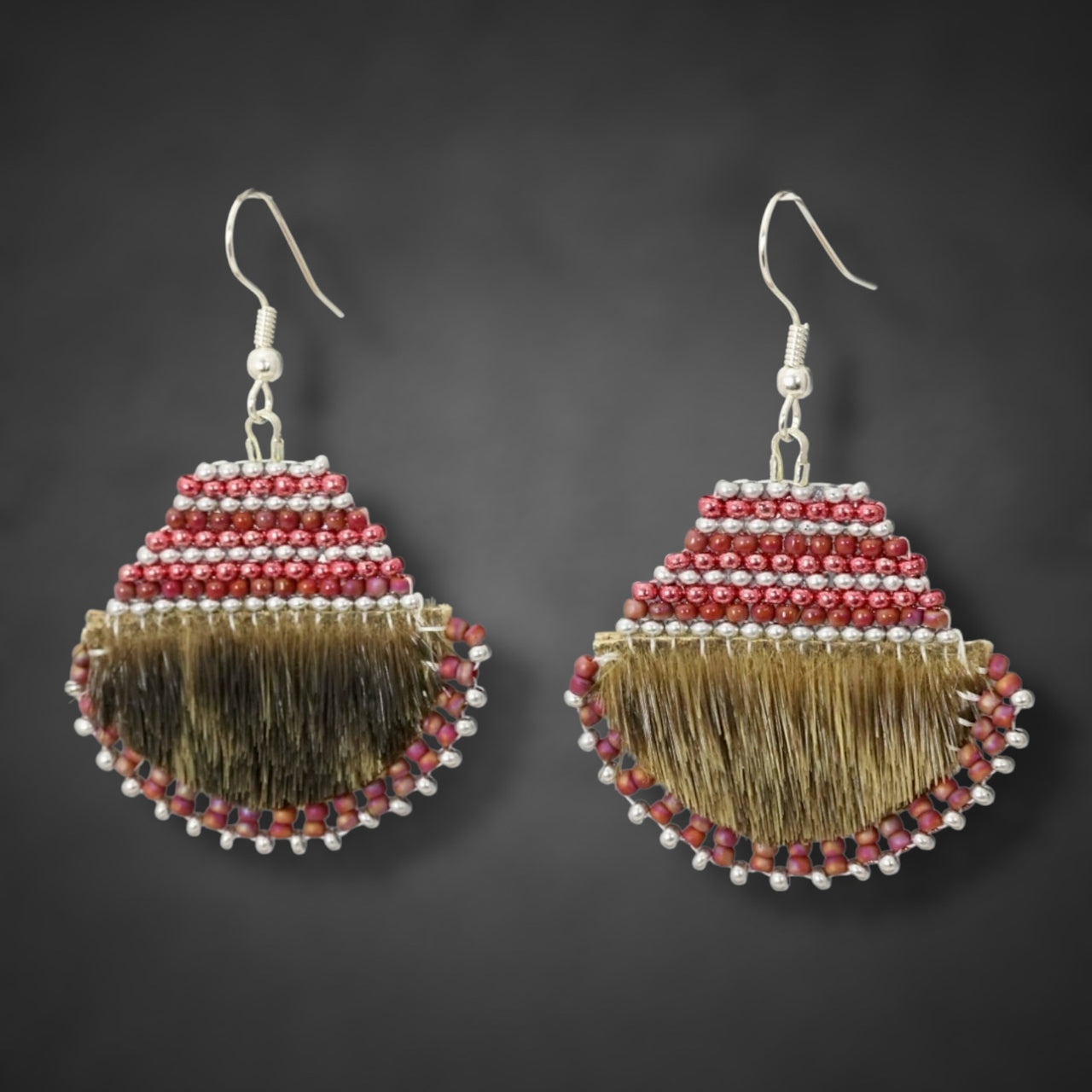 Ulu Seal Skin Beaded Earrings