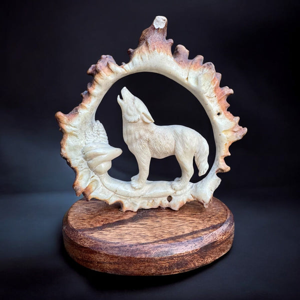 Wolf - Antler Carving