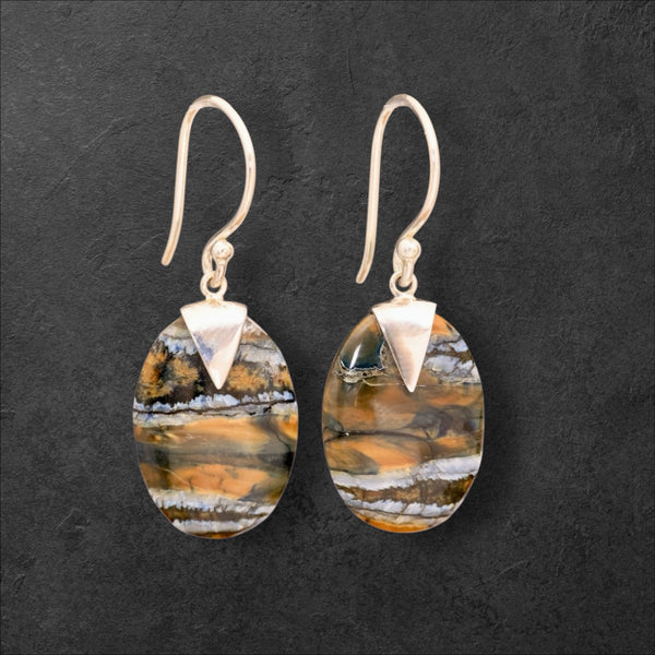 Mammoth Tooth Small Oval Earrings