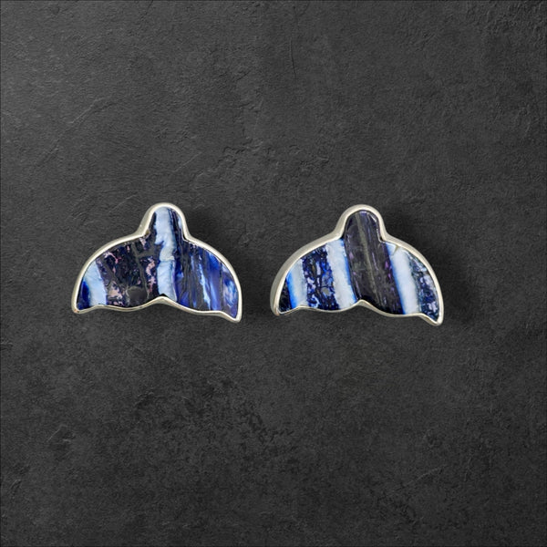 Mammoth Tooth Whale Tail Earrings