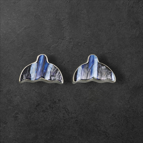 Mammoth Tooth Whale Tail Earrings