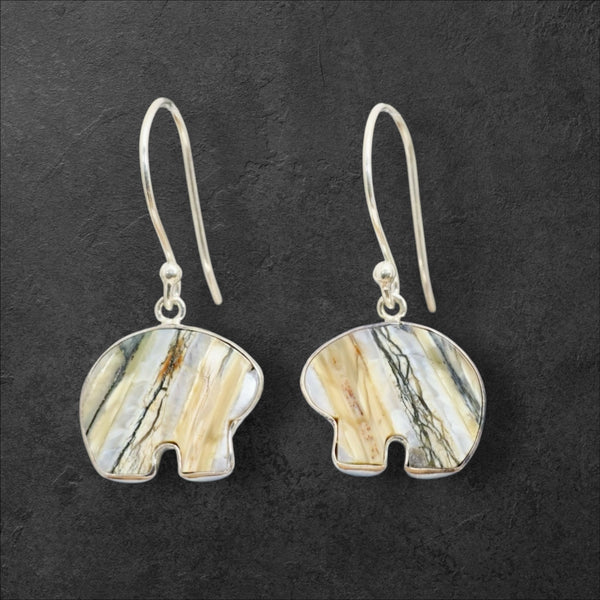 Mammoth Tooth Bear Earrings