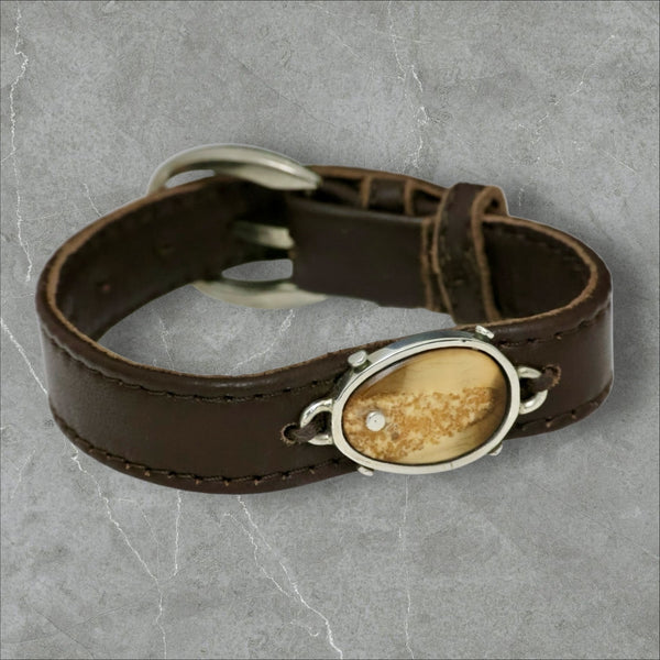 Ivory & Leather Bracelet