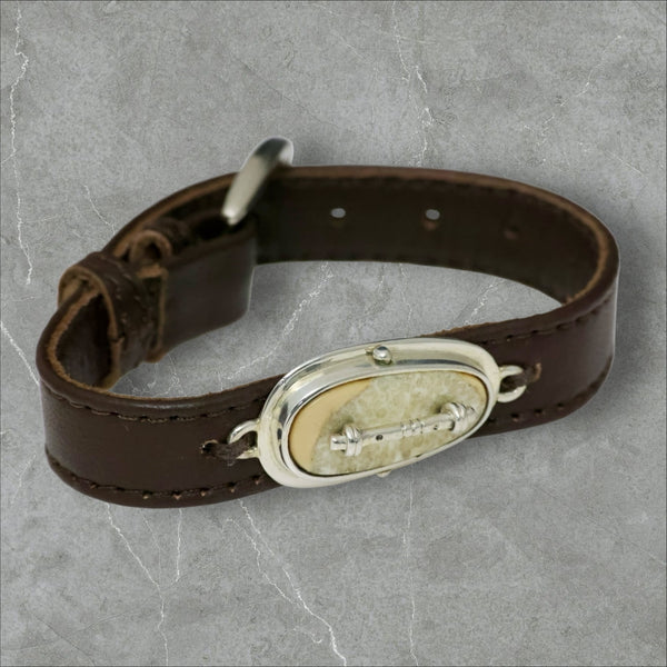 Ivory & Leather Bracelet
