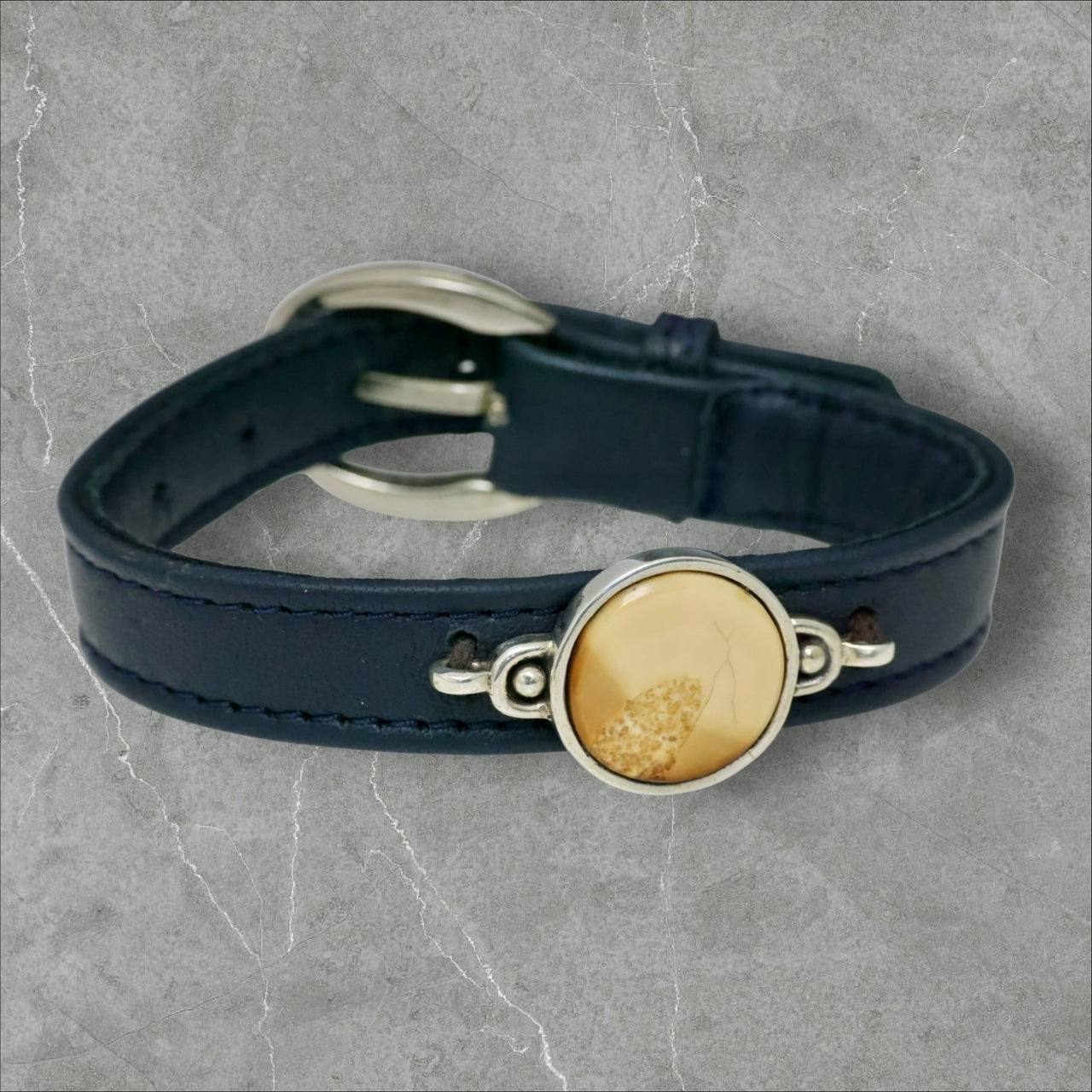 Ivory & Leather Bracelet