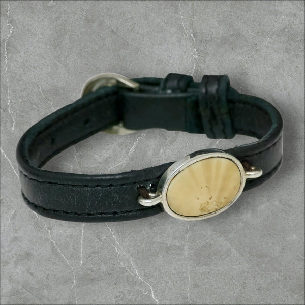 Ivory & Leather Bracelet