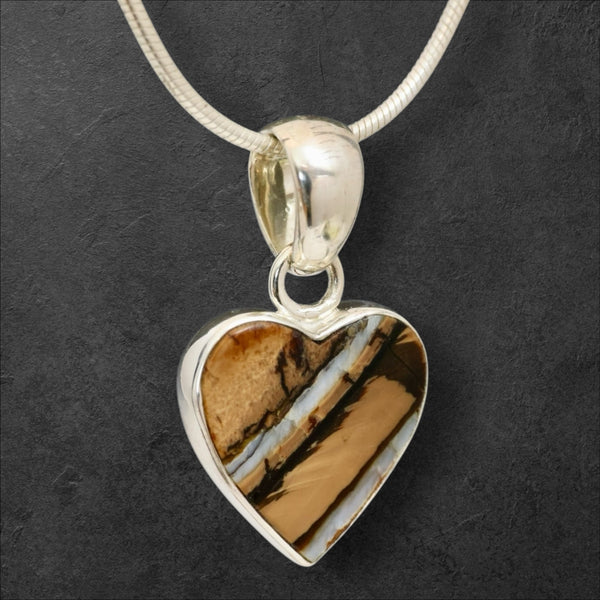 Mammoth Tooth Heart Pendant