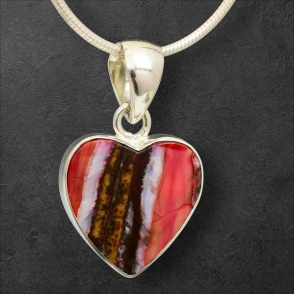 Mammoth Tooth Heart Pendant