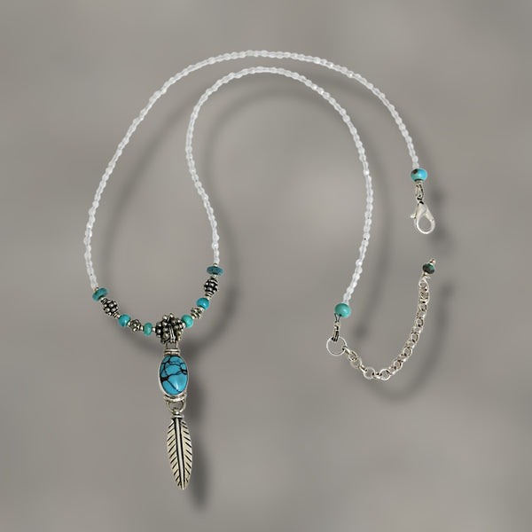 Feather Turquoise Necklace