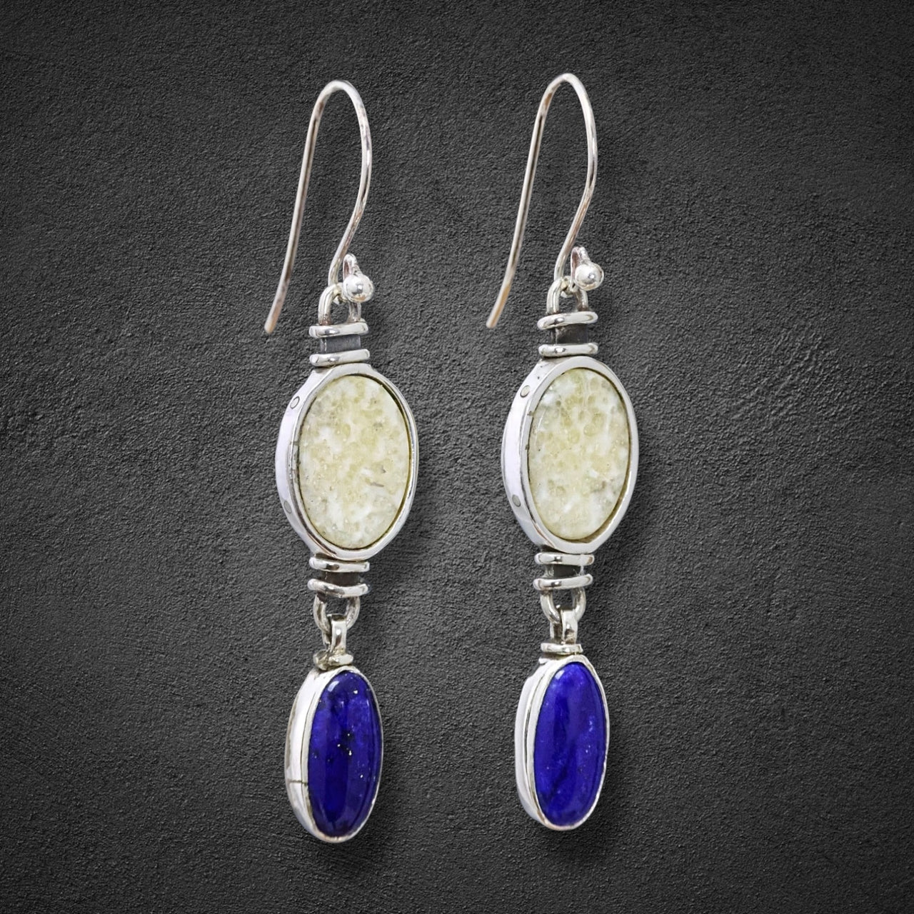 Ivory & Lapis Earrings