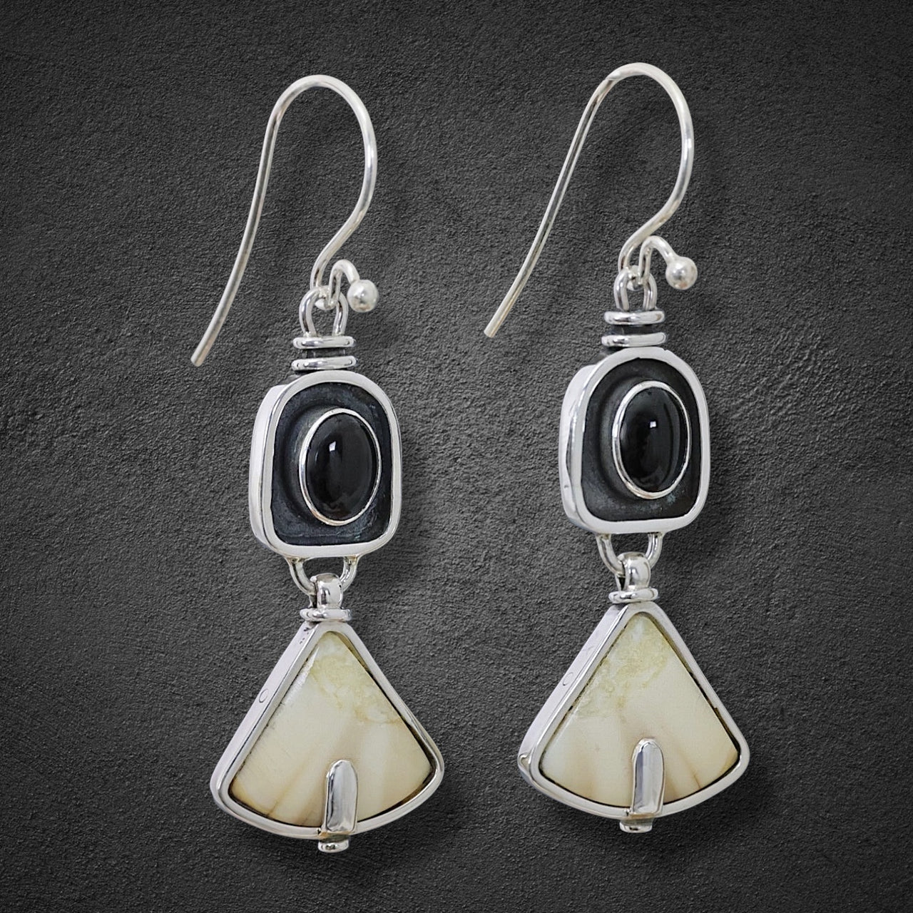 Ivory & Onyx Earrings