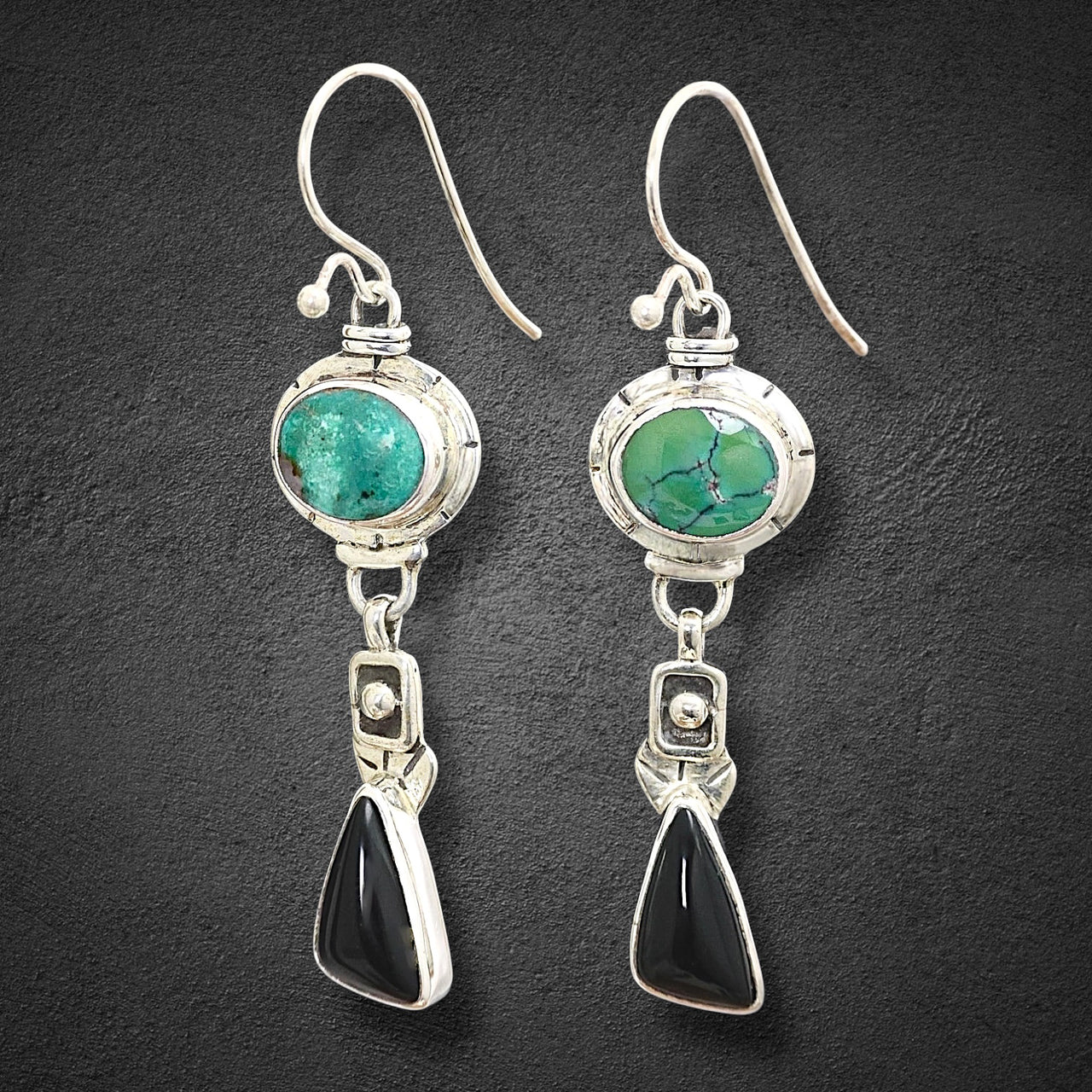 Onyx & Turquoise Earrings