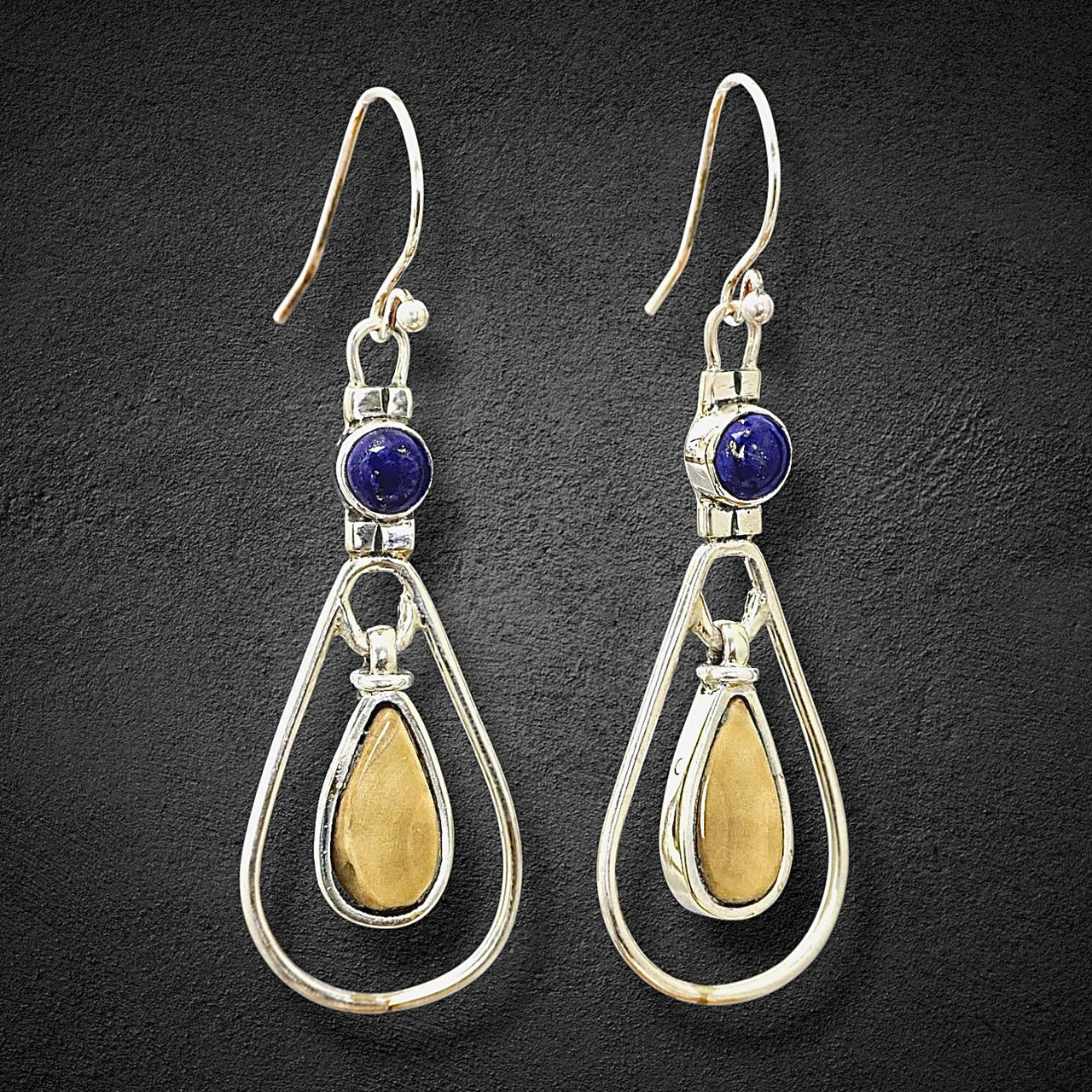 Ivory & Lapis Earrings