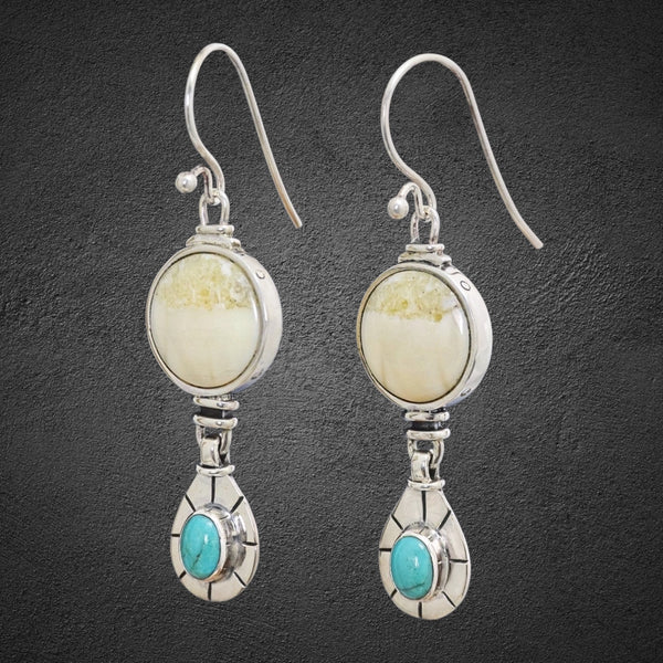Ivory & Turquoise Earrings