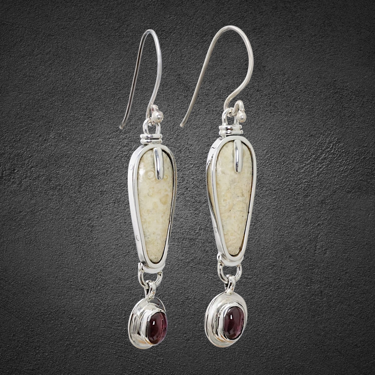 Ivory & Amber Earrings