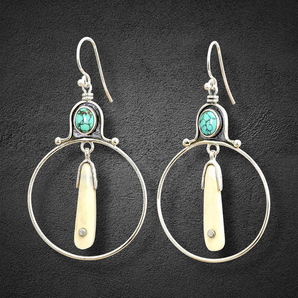 Ivory & Turquoise Earrings