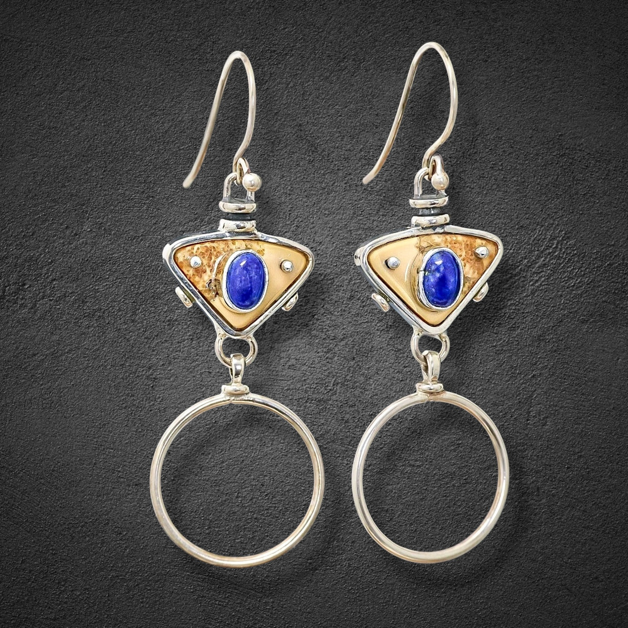 Ivory & Lapis Earrings