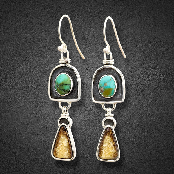 Ivory & Turquoise Earrings