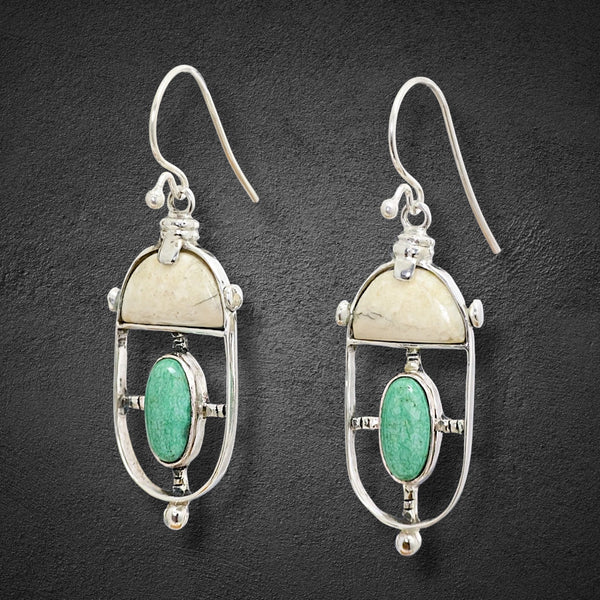 Ivory & Turquoise Earrings