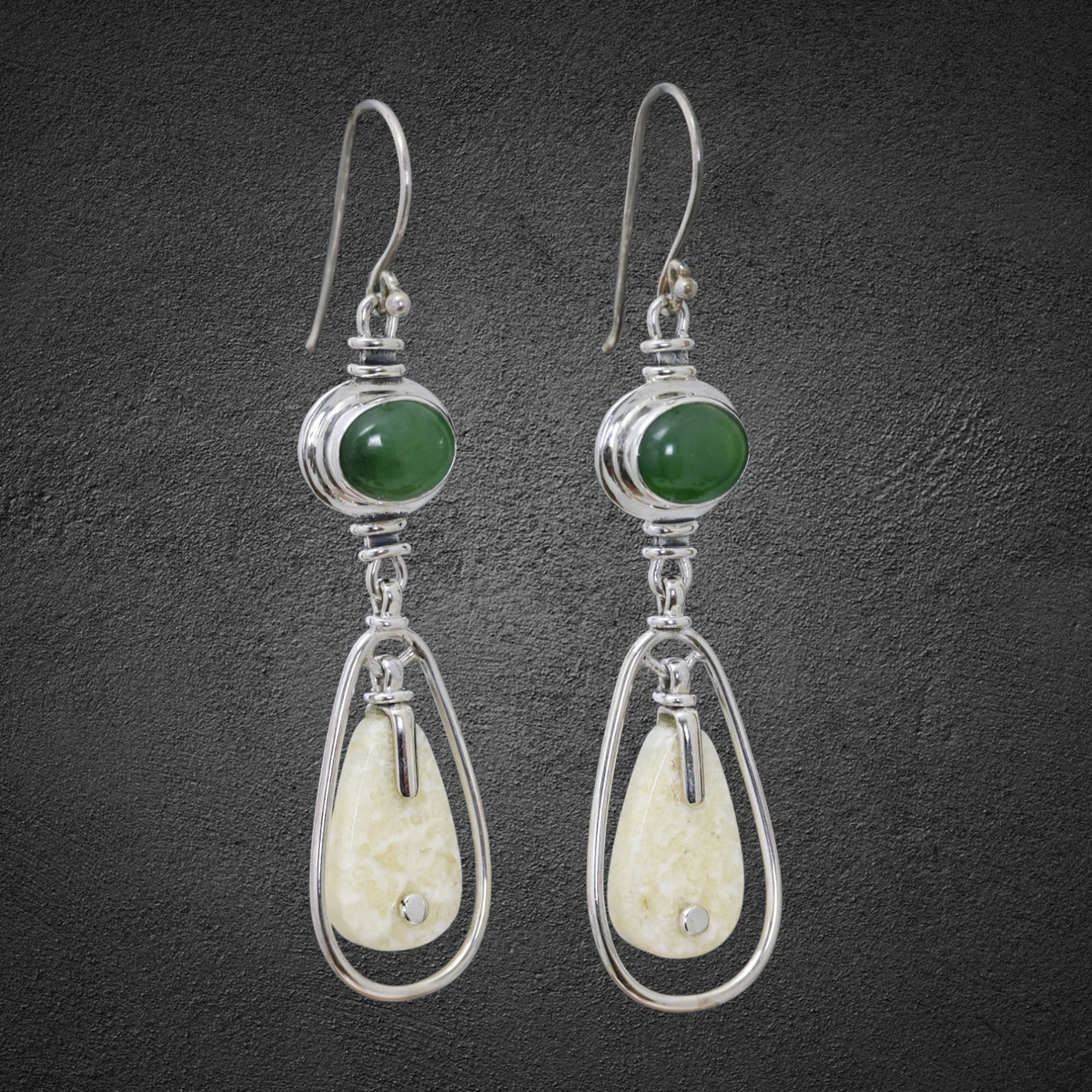 Ivory & Jade Earrings