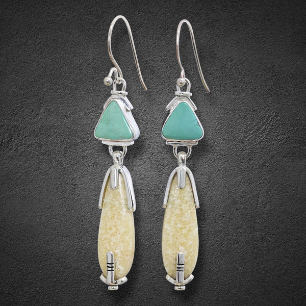 Ivory & Turquoise Earrings