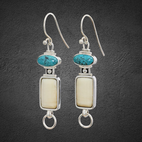 Ivory & Turquoise Earrings