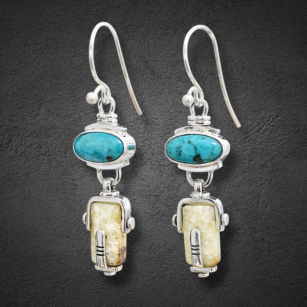 Ivory & Turquoise Earrings