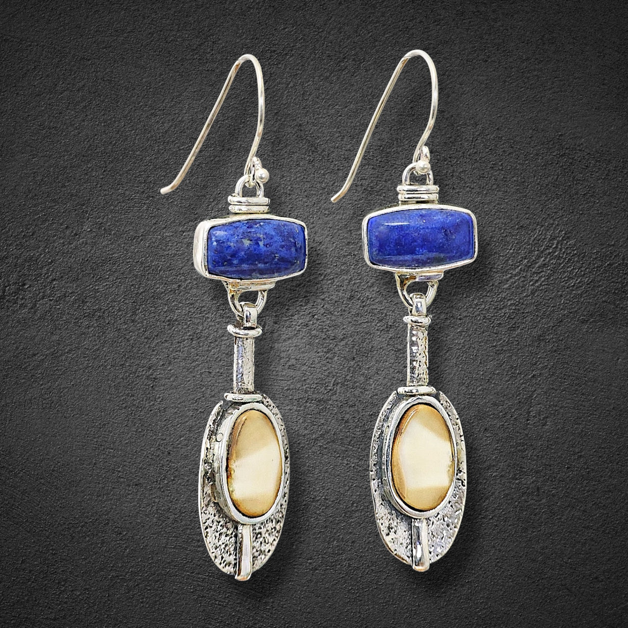 Ivory & Lapis Earrings