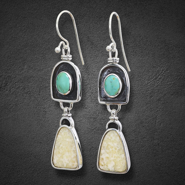 Ivory & Turquoise Earrings