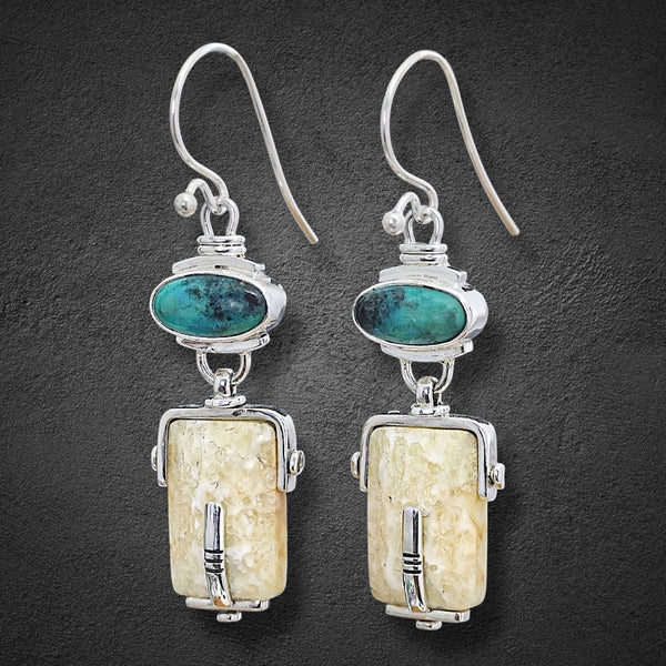 Ivory & Turquoise Earrings