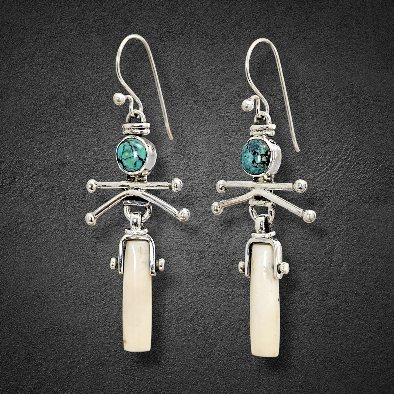 Ivory & Turquoise Earrings