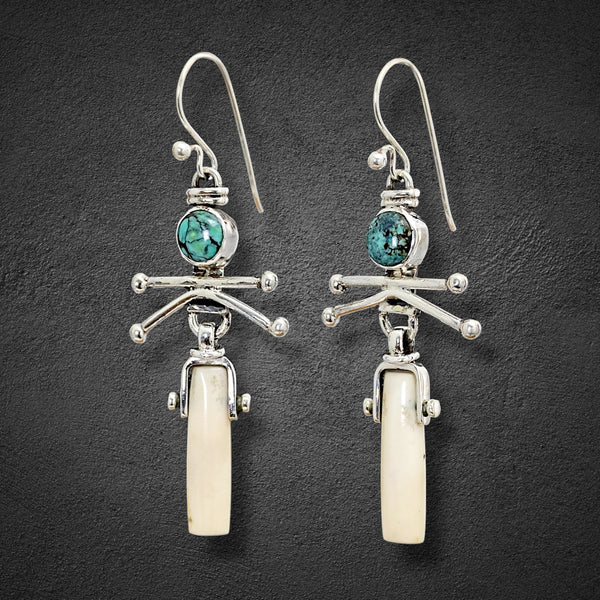 Ivory & Turquoise Earrings