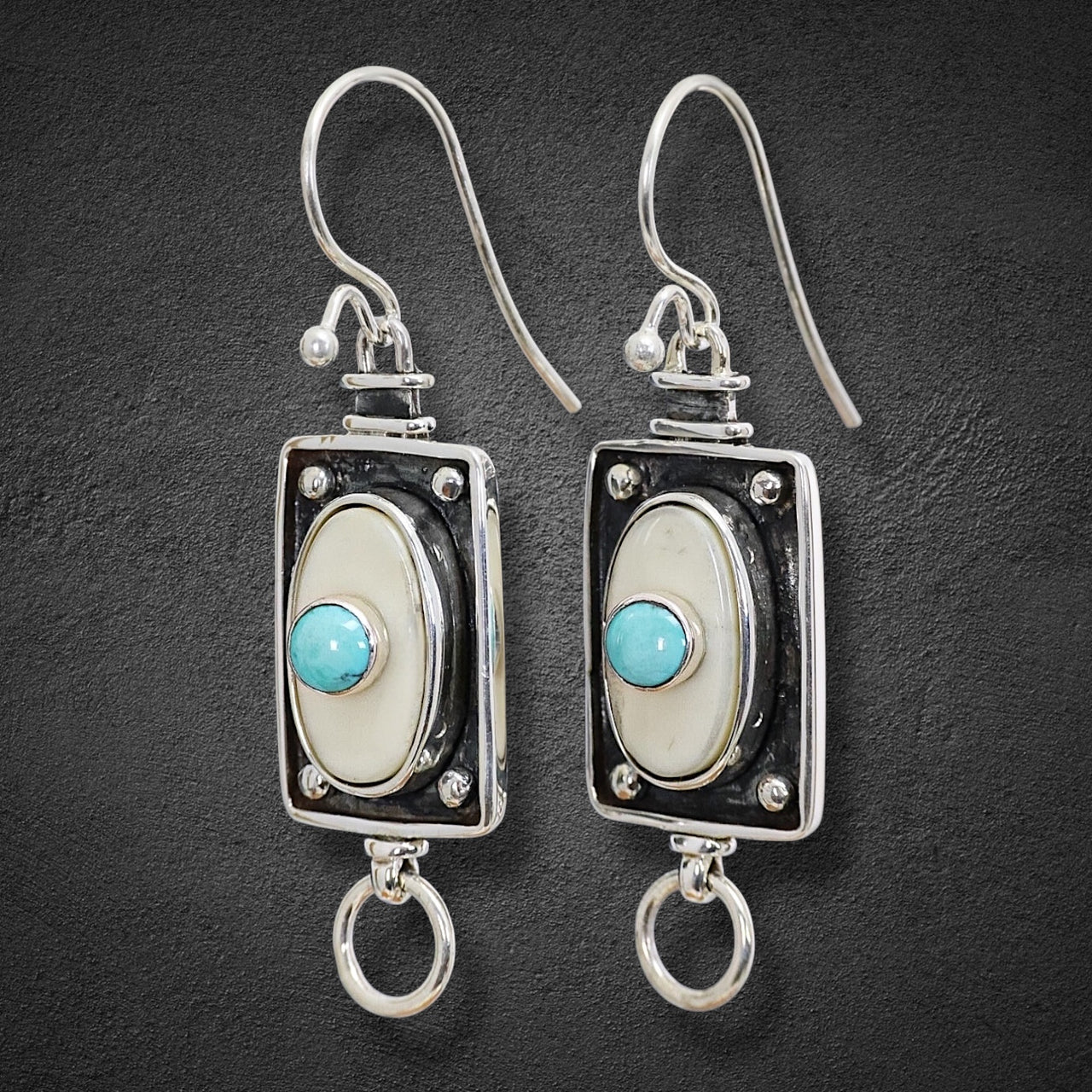 Ivory & Turquoise Earrings