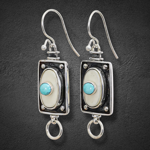 Ivory & Turquoise Earrings